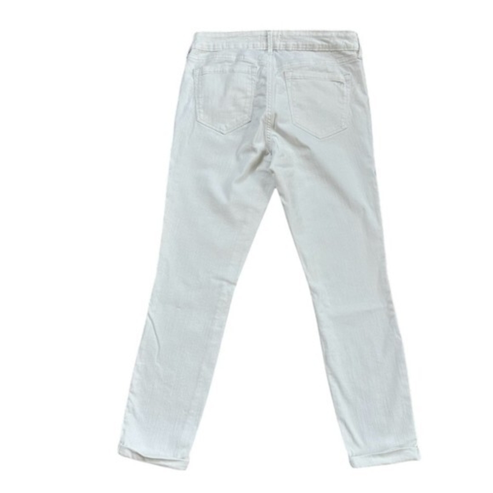 Jessica Simpson Women's White Cotton Skinny Roll Crop Jeans 6/28 Relaxed Fit G - Picture 5 of 8